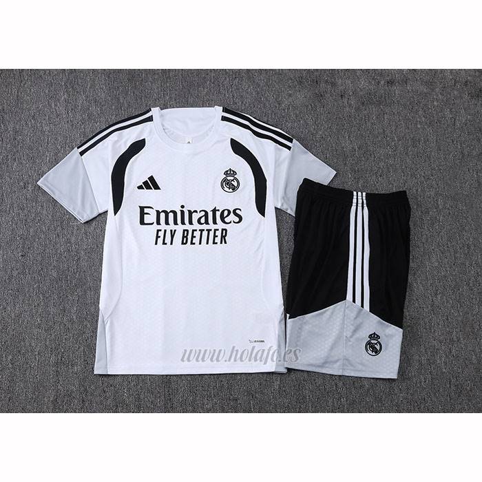 Chandal del Real Madrid Manga Corta 2025-2026 Blanco - Pantalon Corto